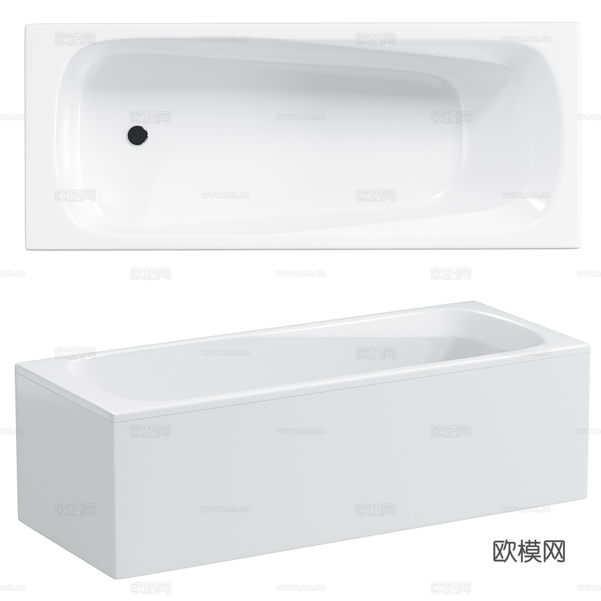 亚克力浴缸雅各布·德拉丰帕蒂奥3d模型