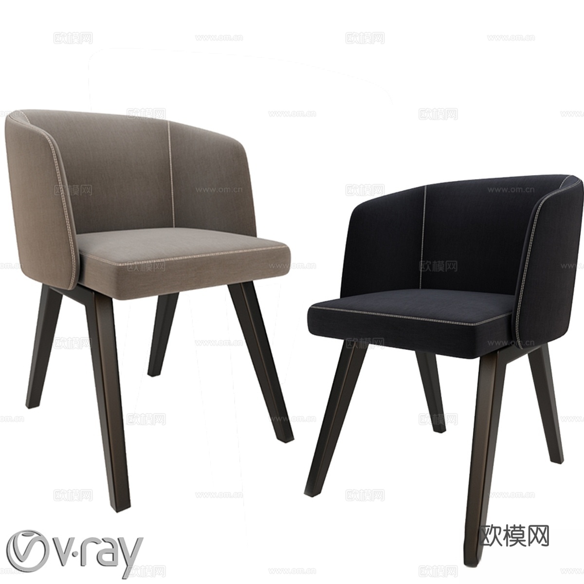 Minotti Creed 餐椅3d模型