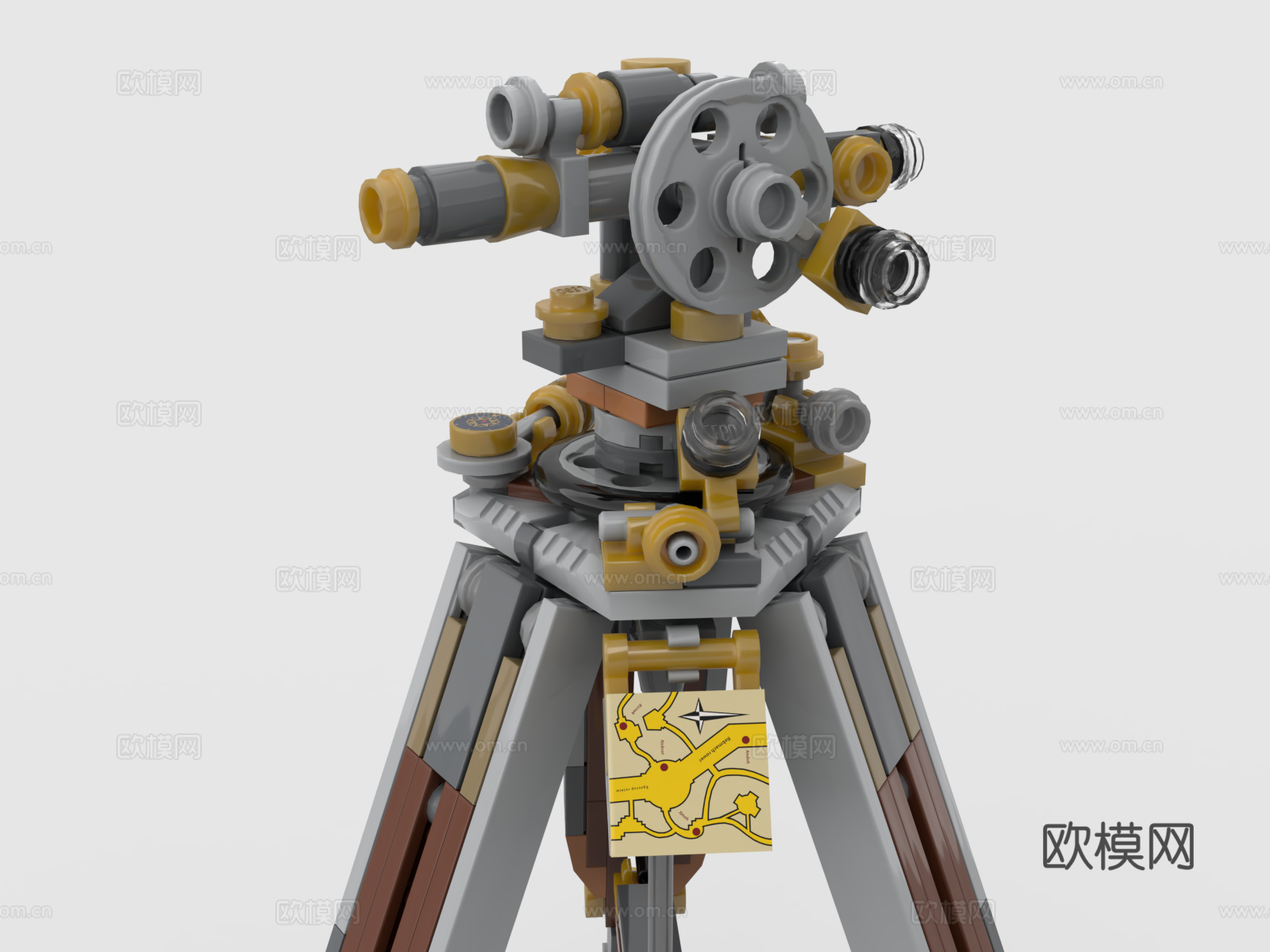 乐高 LEGO 玩具 积木 望远镜 测量仪 测绘仪 摄像机3d模型