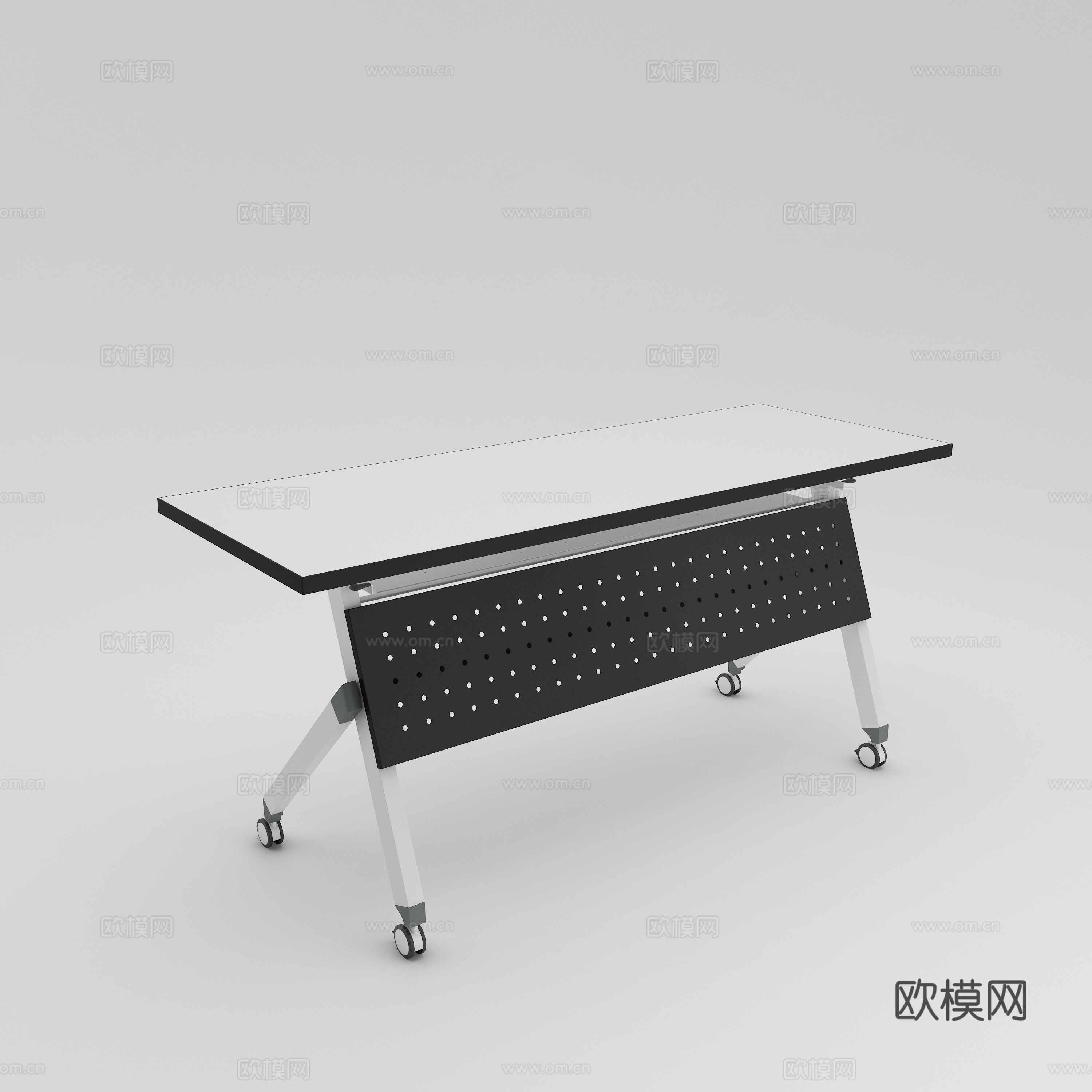 现代培训桌 培训台 会议桌 折叠桌3d模型