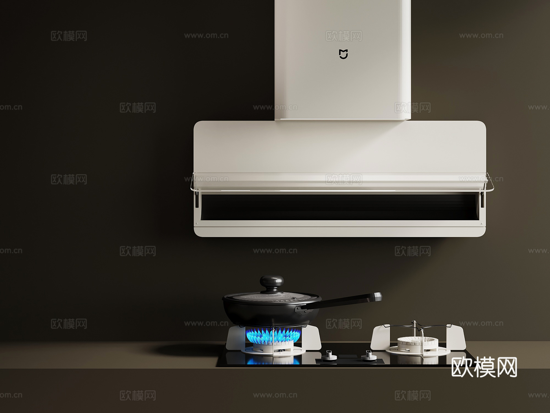 油烟机 燃气灶 厨具 烟机灶具su模型