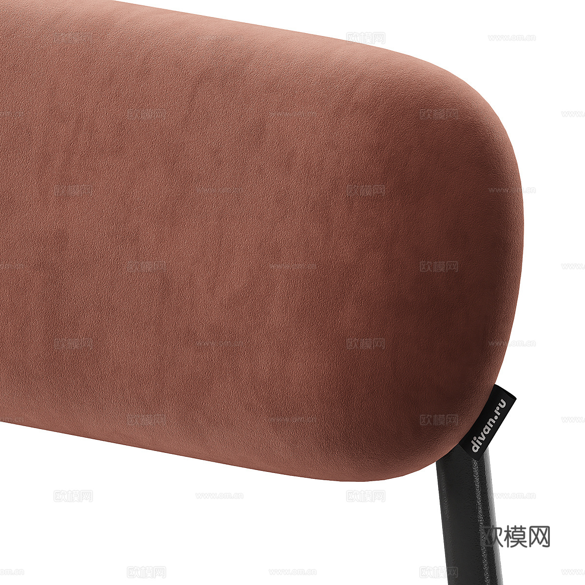 现代意式极简布艺不锈钢单椅3d模型
