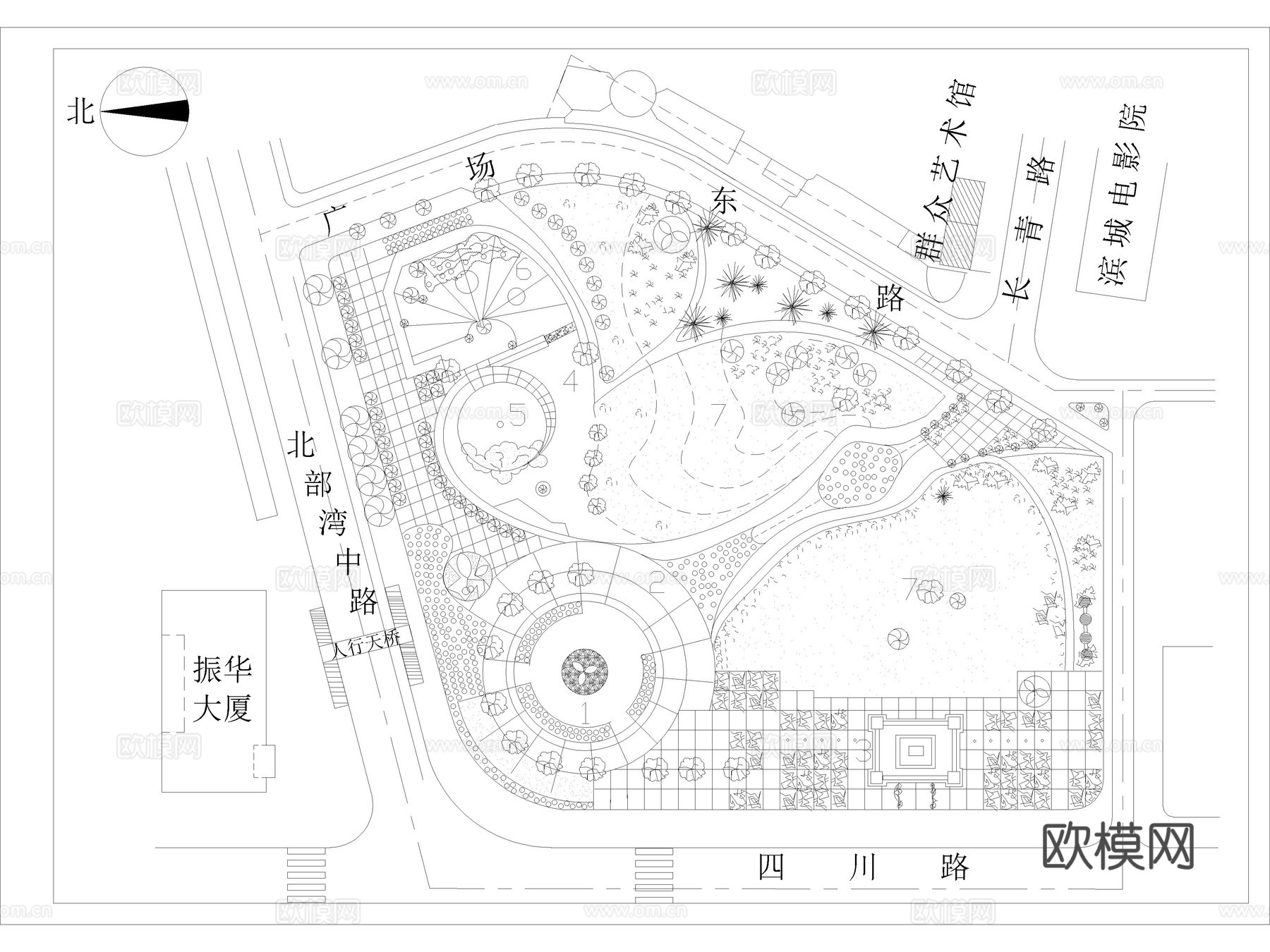 30套乡村公园广场景观规划设计CAD图纸cad施工图