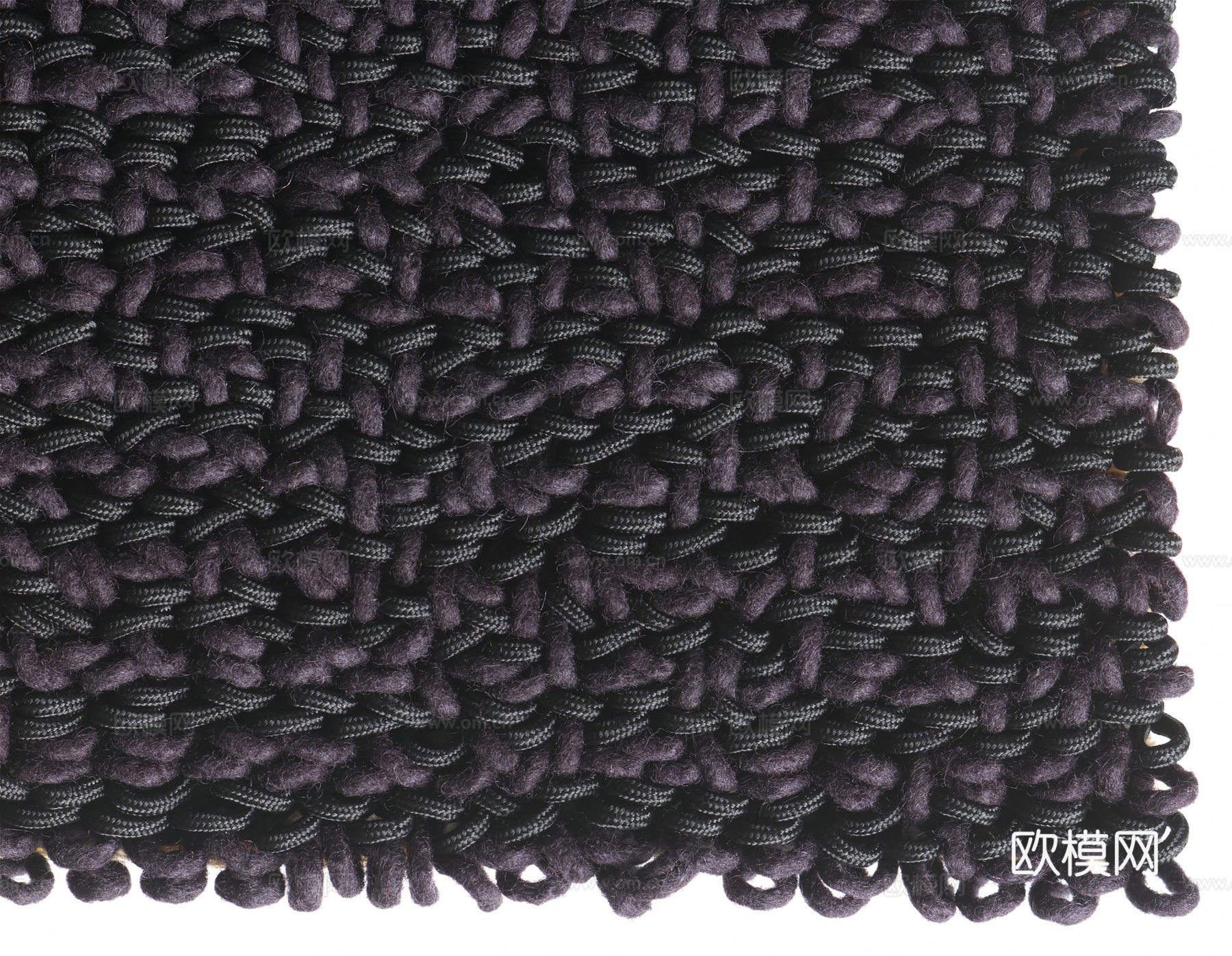 绳编绒毛相间  绒毛地毯 布料面料
