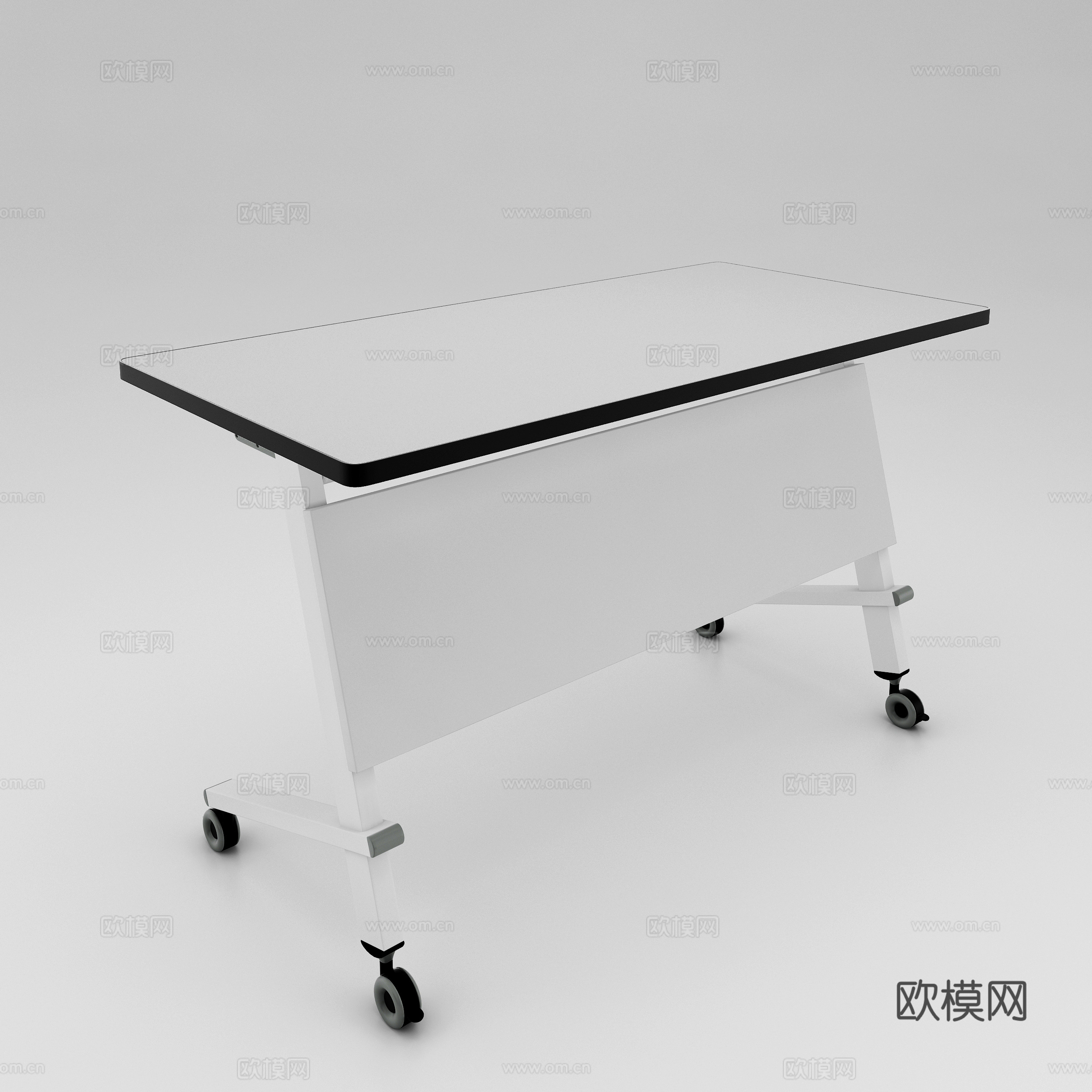 现代培训桌 培训台 会议桌 折叠桌3d模型