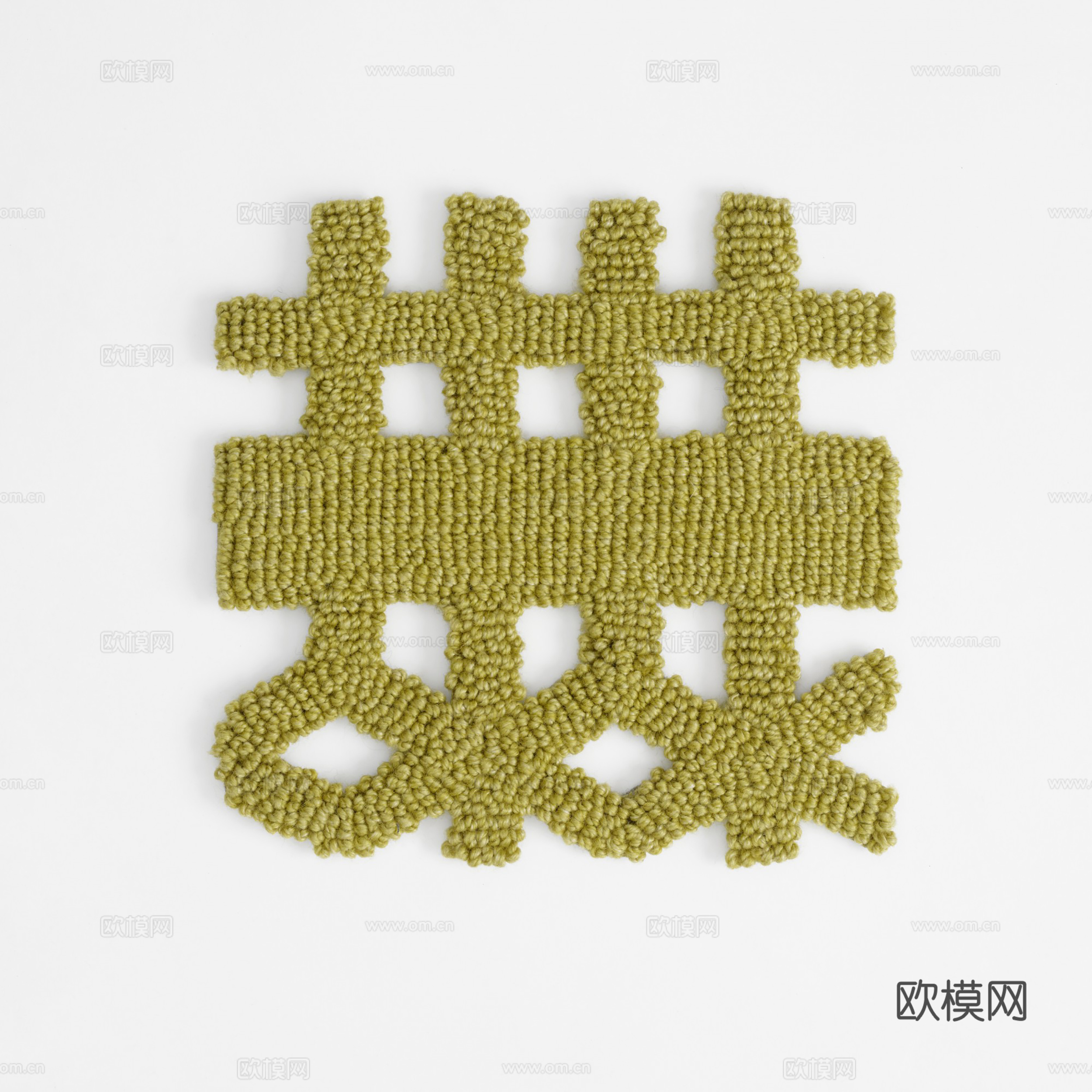 毛线针织布料 异形针织地毯毛毯 布料面料