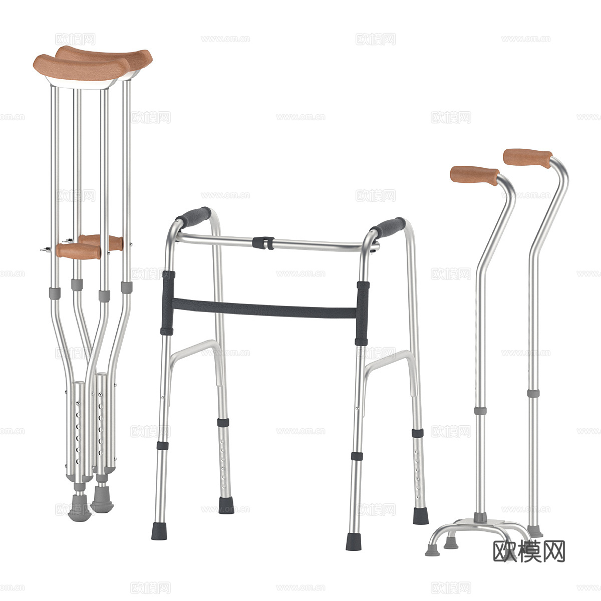 拐杖 助行器 手杖 医疗器材3d模型