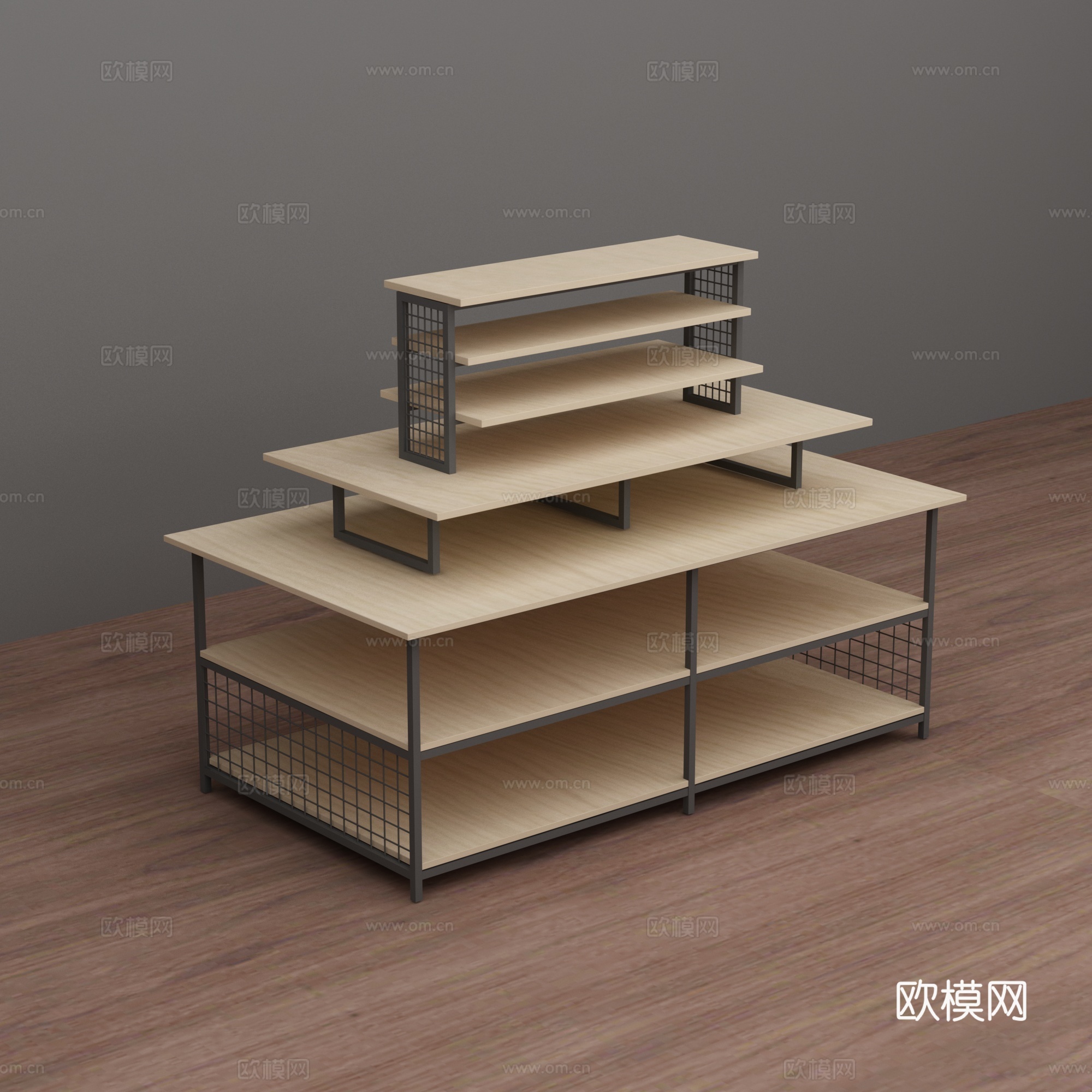 超市文具店饰品店展示货架流水台3d模型
