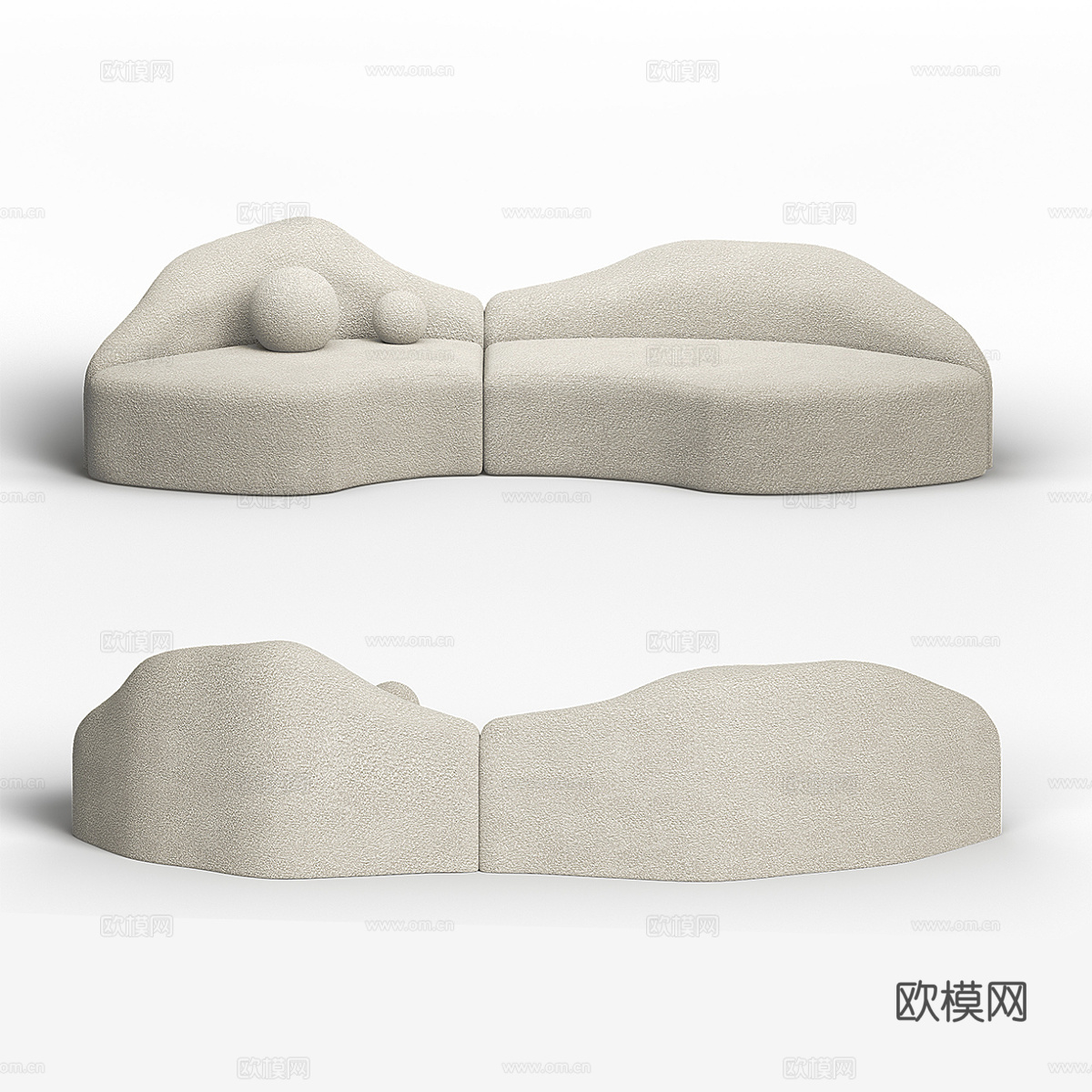 现代简约双人沙发 双人沙发 简约沙发 客厅沙发 沙发3d模型