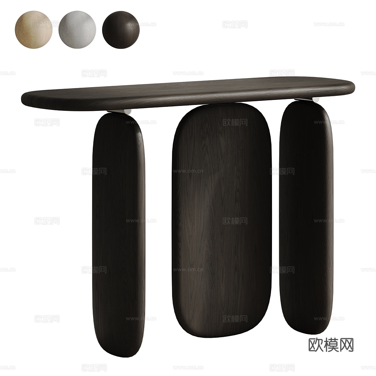 木质 console 木3d模型