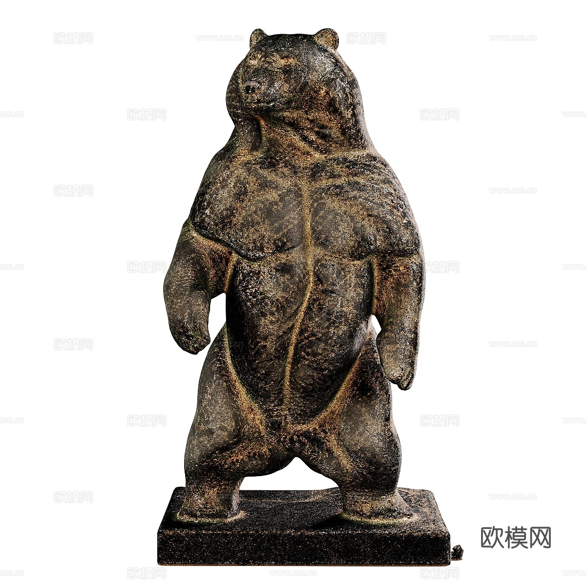 雕塑 熊3d模型