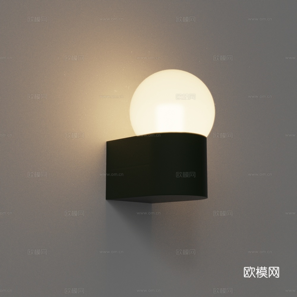 壁灯北欧走廊玻璃楼梯蘑菇客厅电视背景墙壁灯头卧室床现代简约su模型