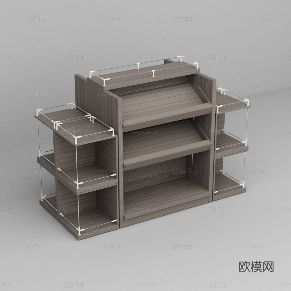 木质红酒中岛柜3d模型下载（渲染图1）