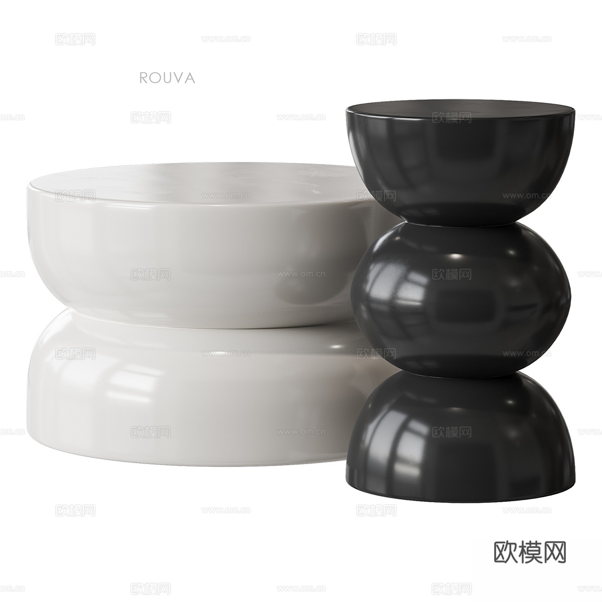 Rouva 桌子，La Redoute3d模型