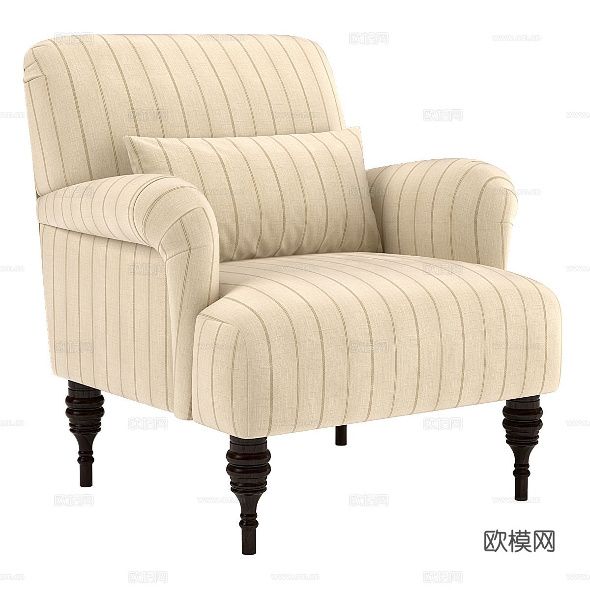 One Kings Lane Nicolette 俱乐部椅3d模型