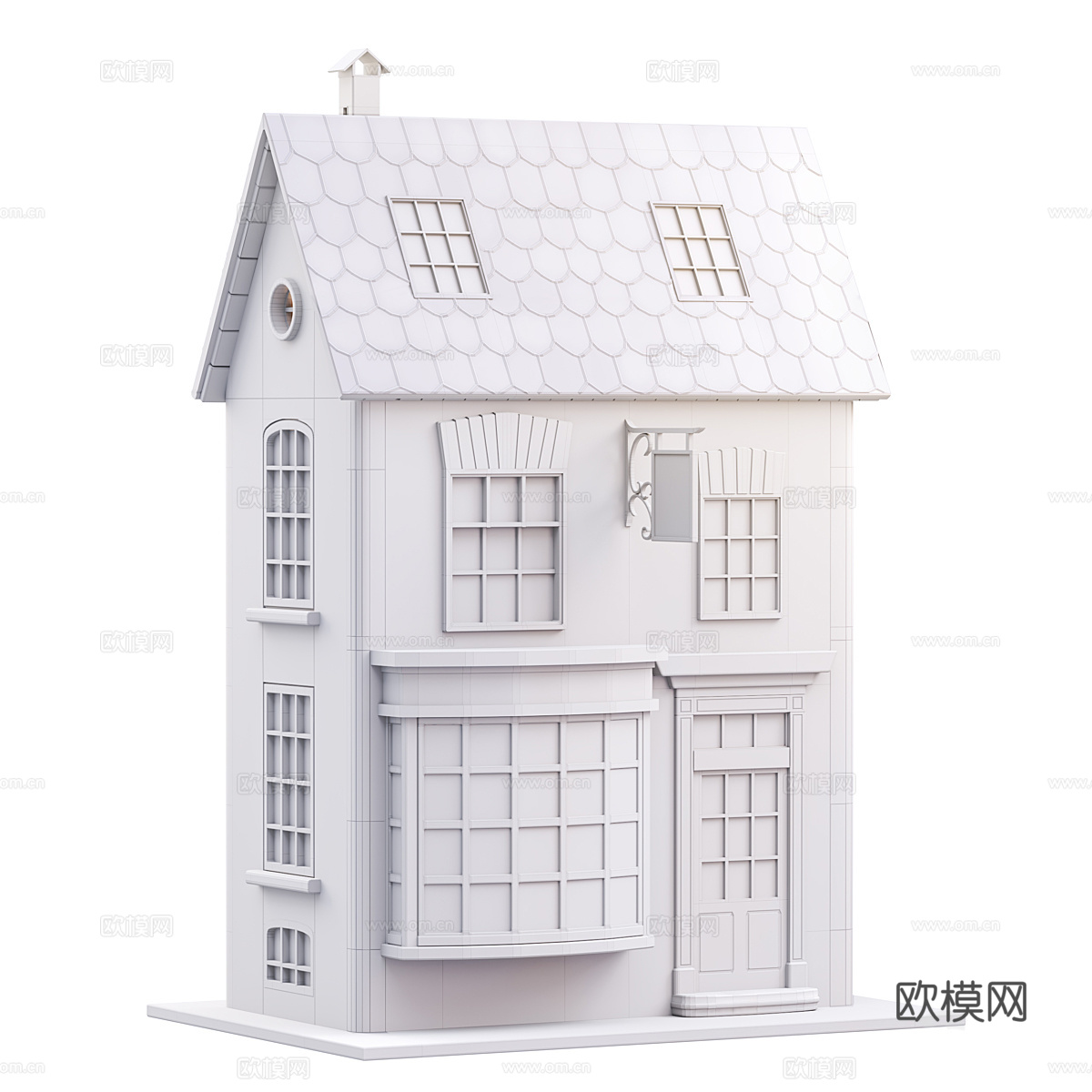 美式儿童玩具屋3d模型