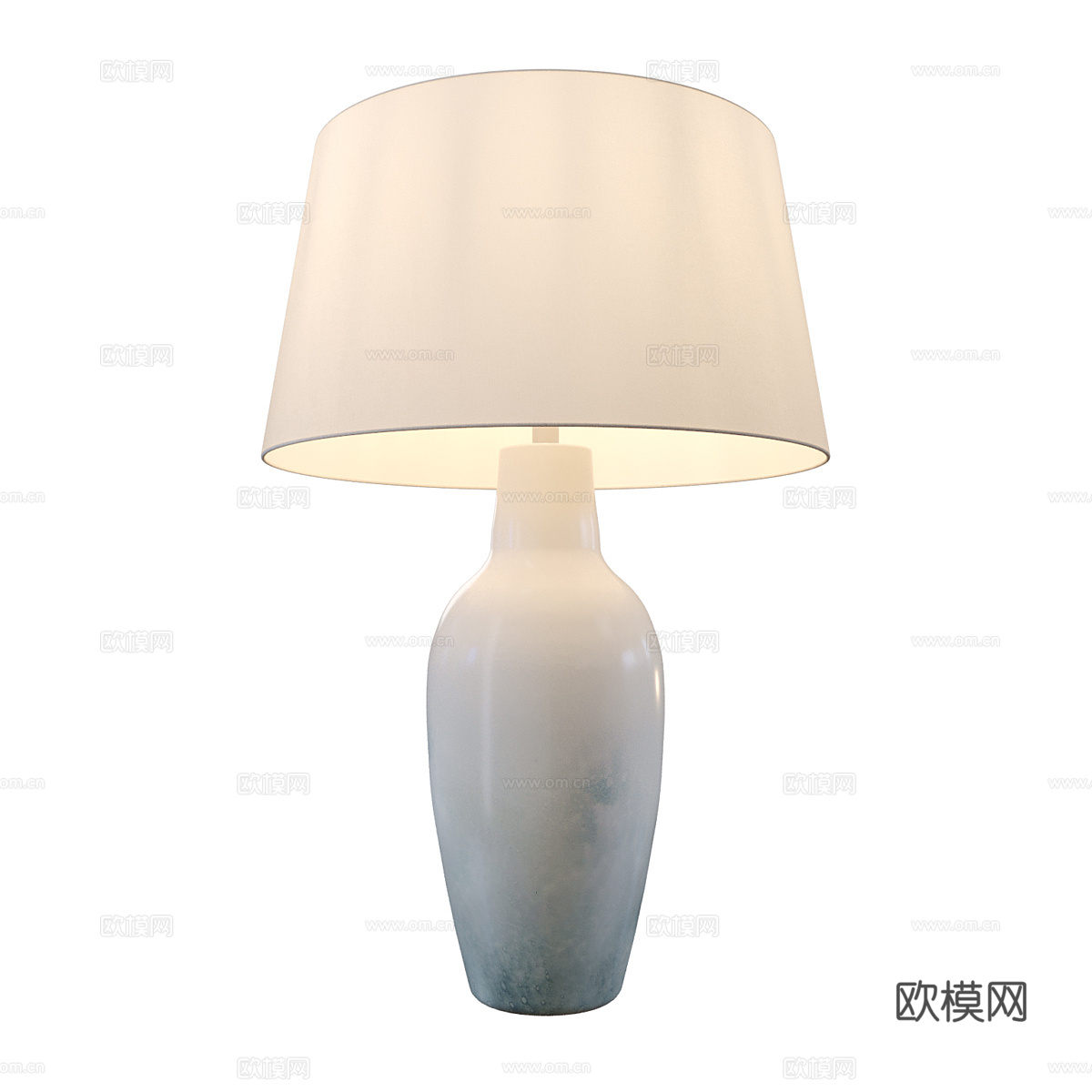 新中式装饰台灯3d模型下载（渲染图1）