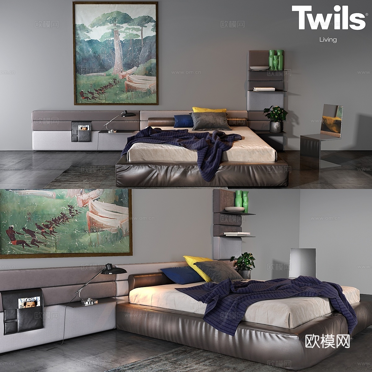 Twils卧室套装07B3d模型