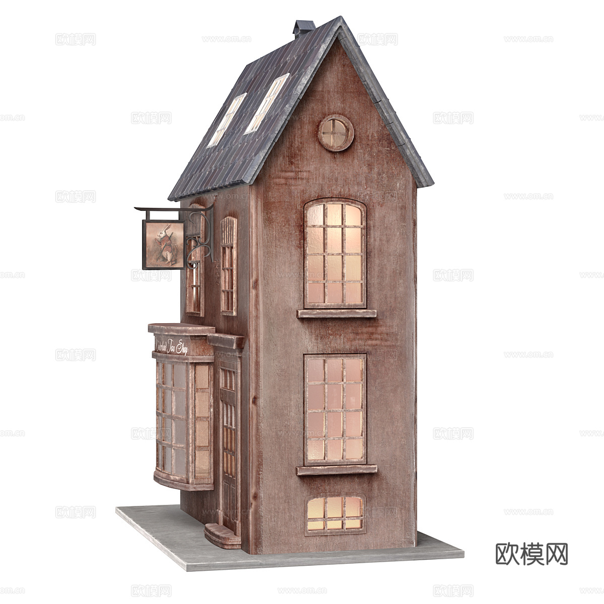 美式儿童玩具屋3d模型
