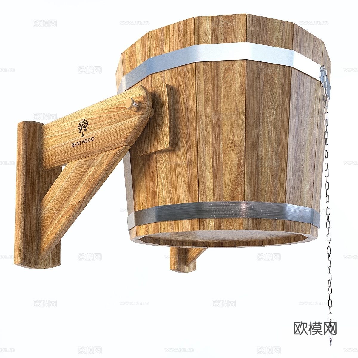 弯木喷水器3d模型