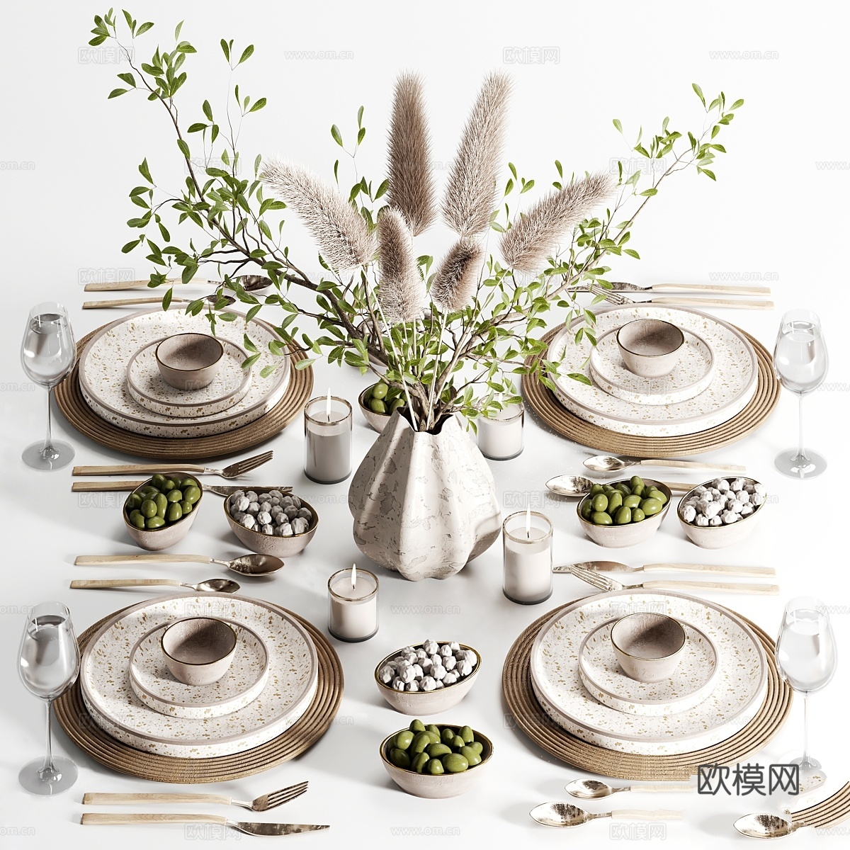 餐具套装 13d模型
