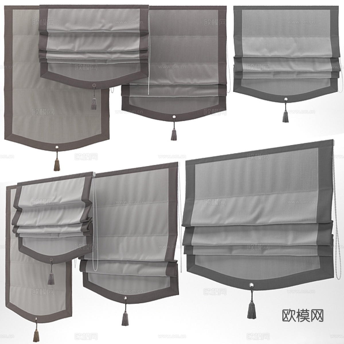 罗马帘 53d模型