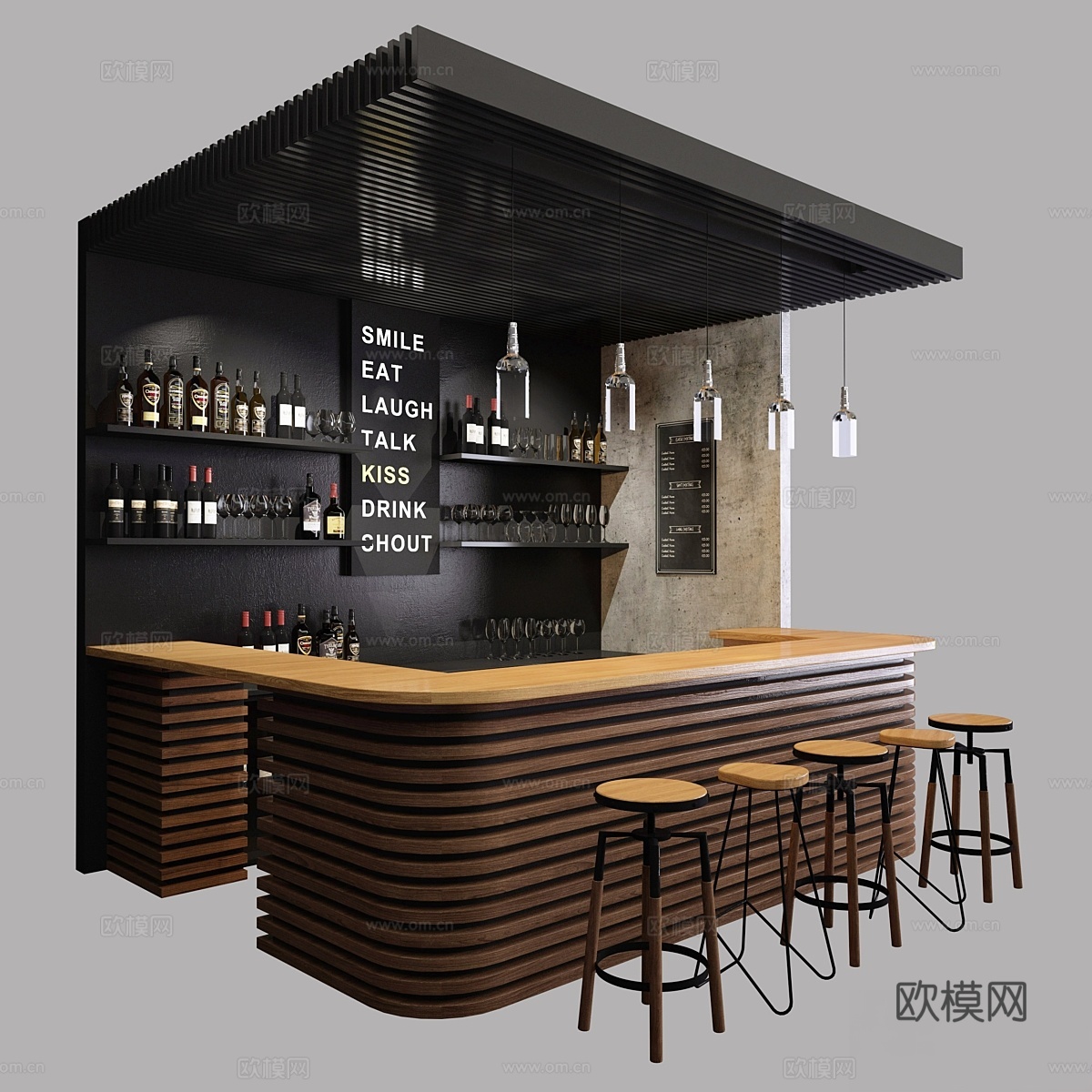 Loft 吧台系列 83d模型