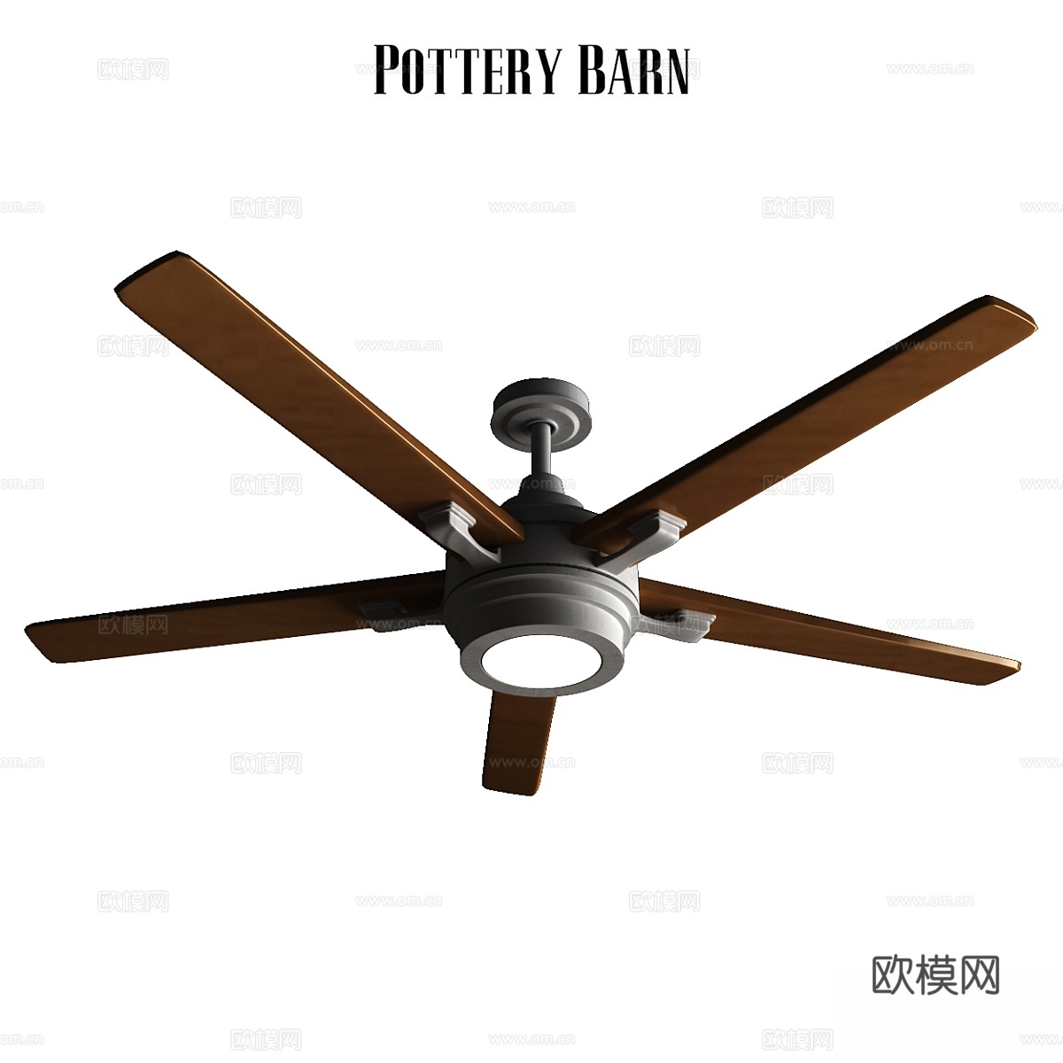 Pottery Barn Benito 天花板风扇 青铜3d模型