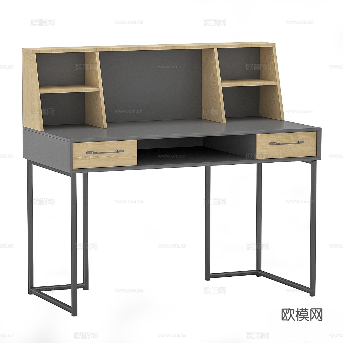 Quadro Onyx灰橡木桌3d模型