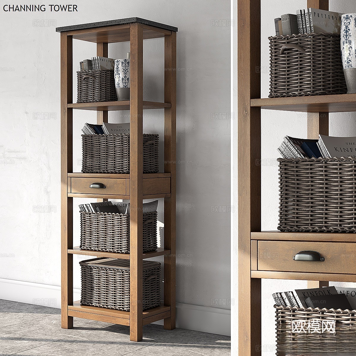 Pottery Barn CHANNING TOWER3d模型