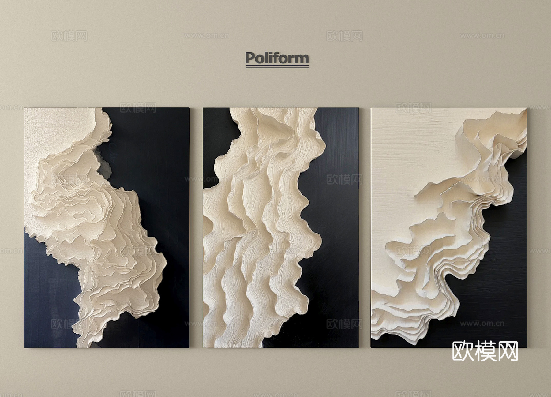 现代挂画 现代装饰挂画3d模型