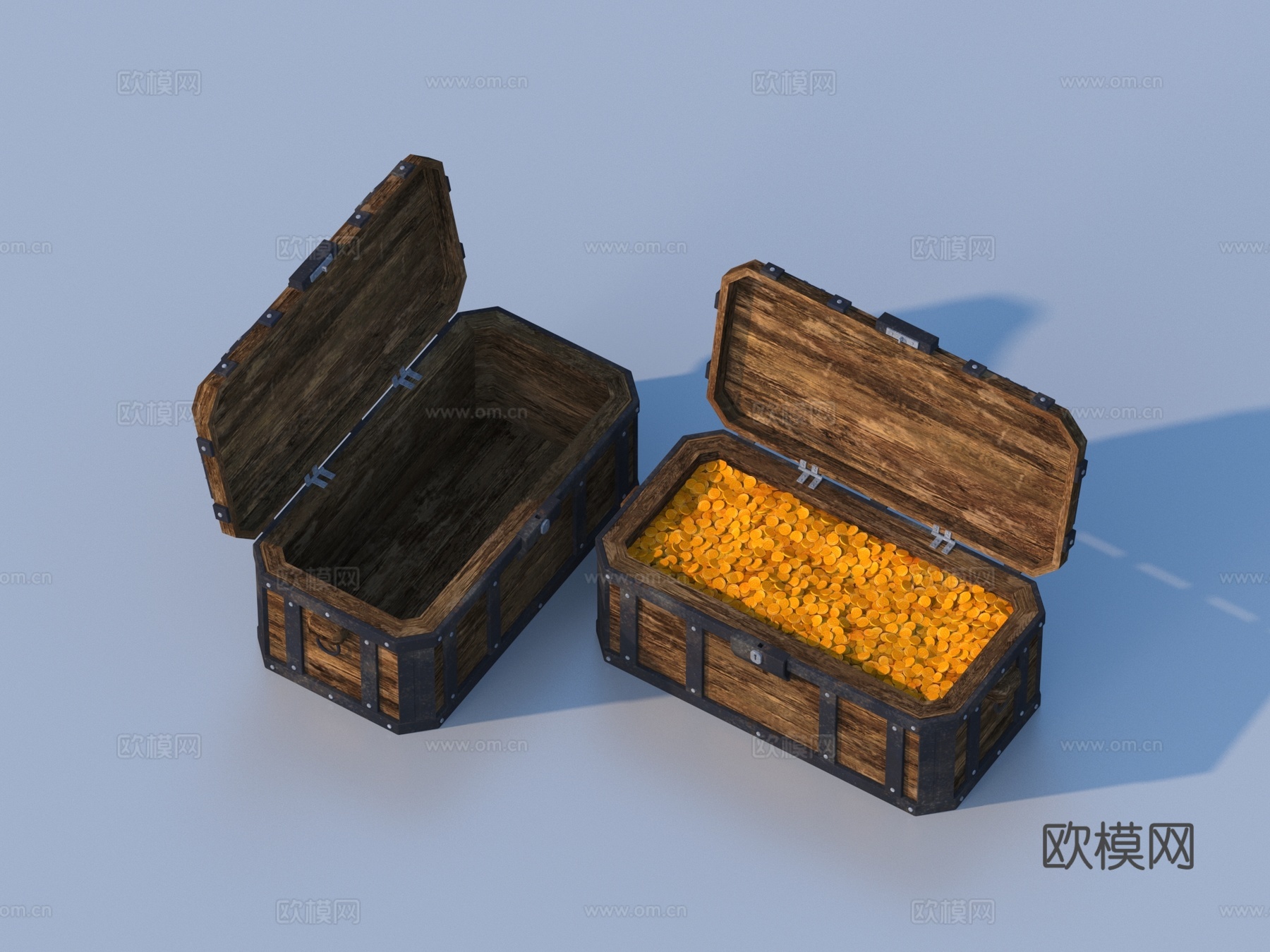箱子 木箱 宝箱3d模型
