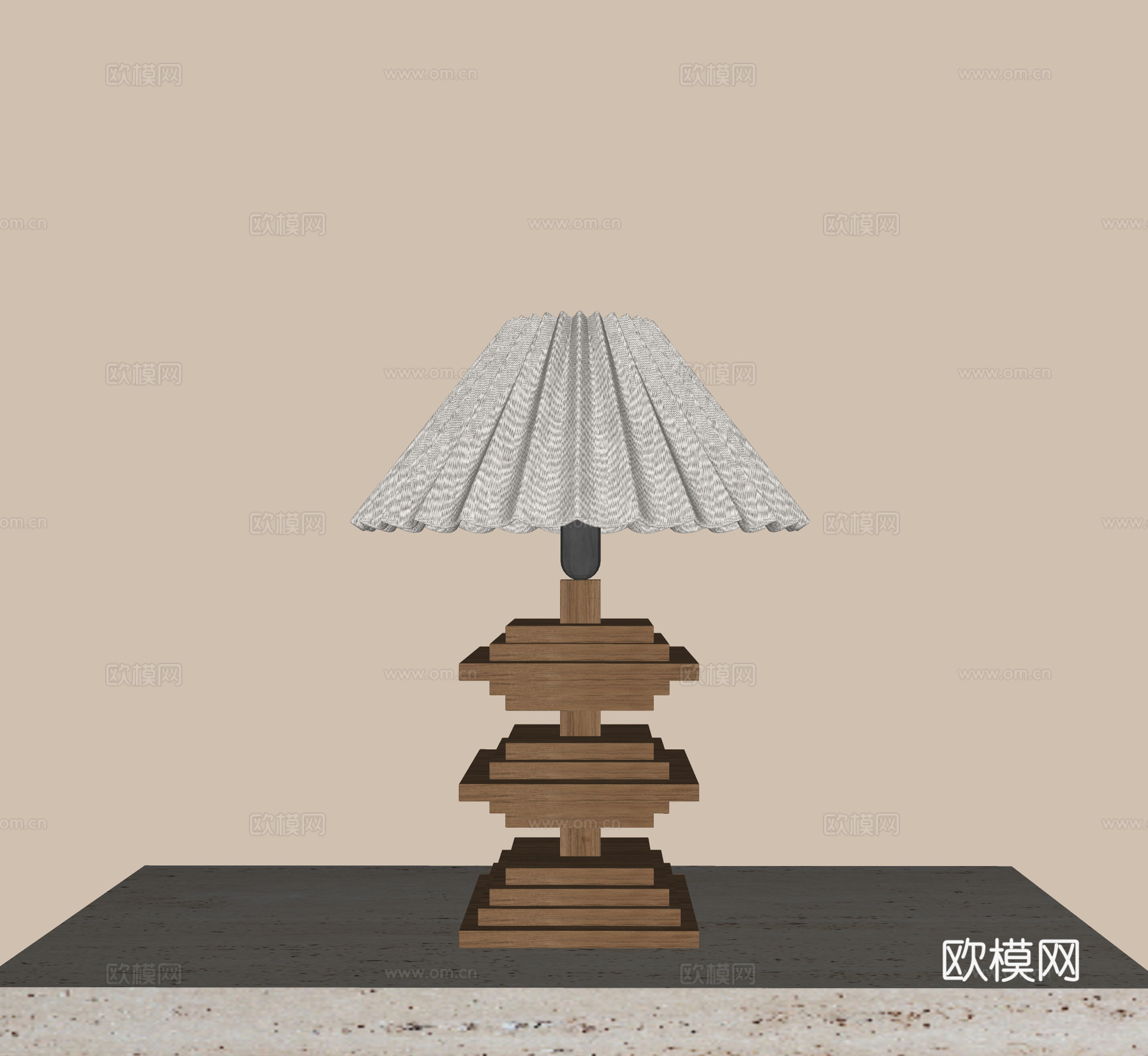 侘寂风床头台灯 客厅台灯 书房台灯 艺术台灯 复古台灯su模型
