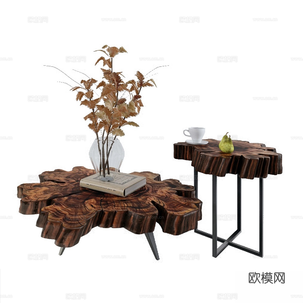 karagacha 板材桌椅套装3d模型
