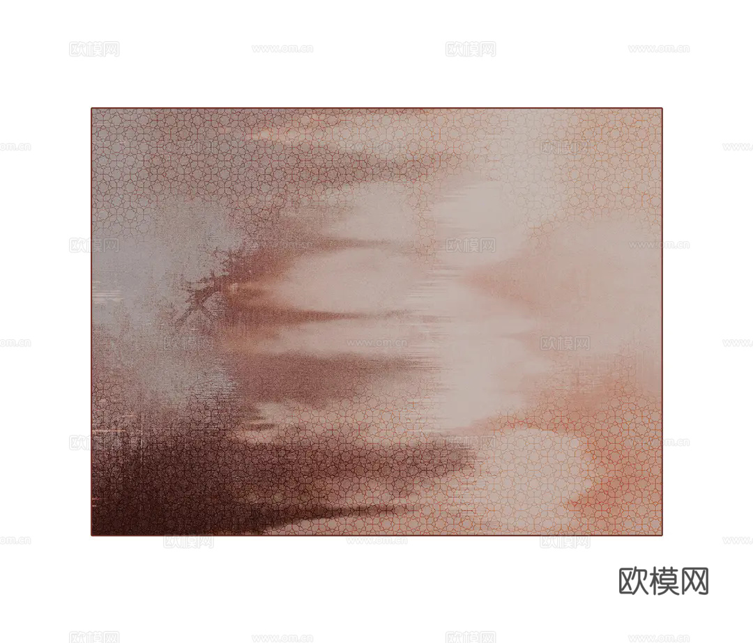 红棕色几何地毯