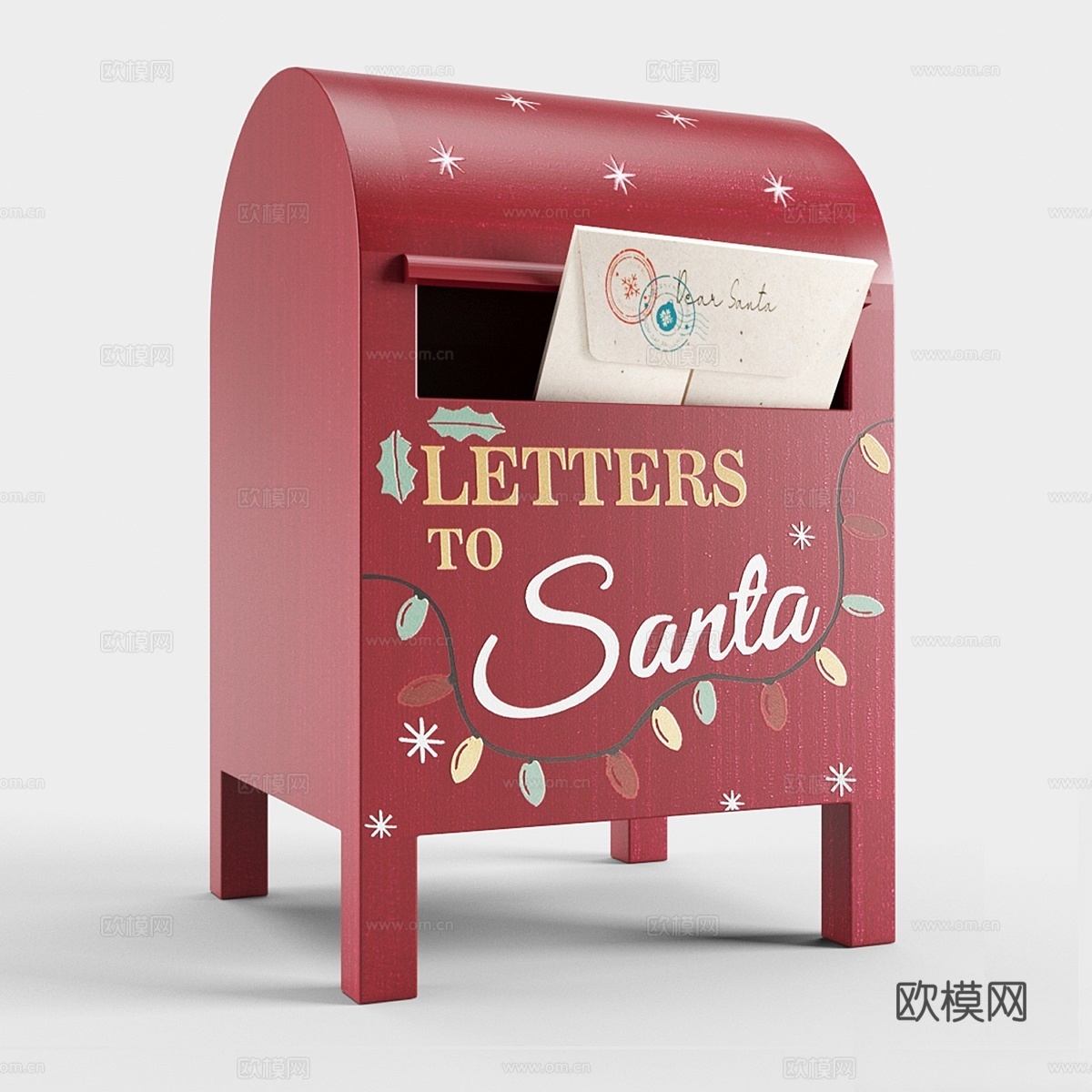 Zara Home 给圣诞老人的信盒3d模型