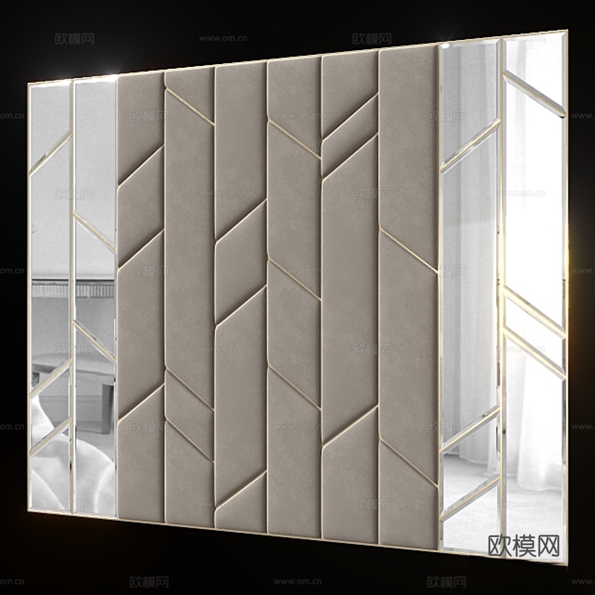 床头板 004.3d模型