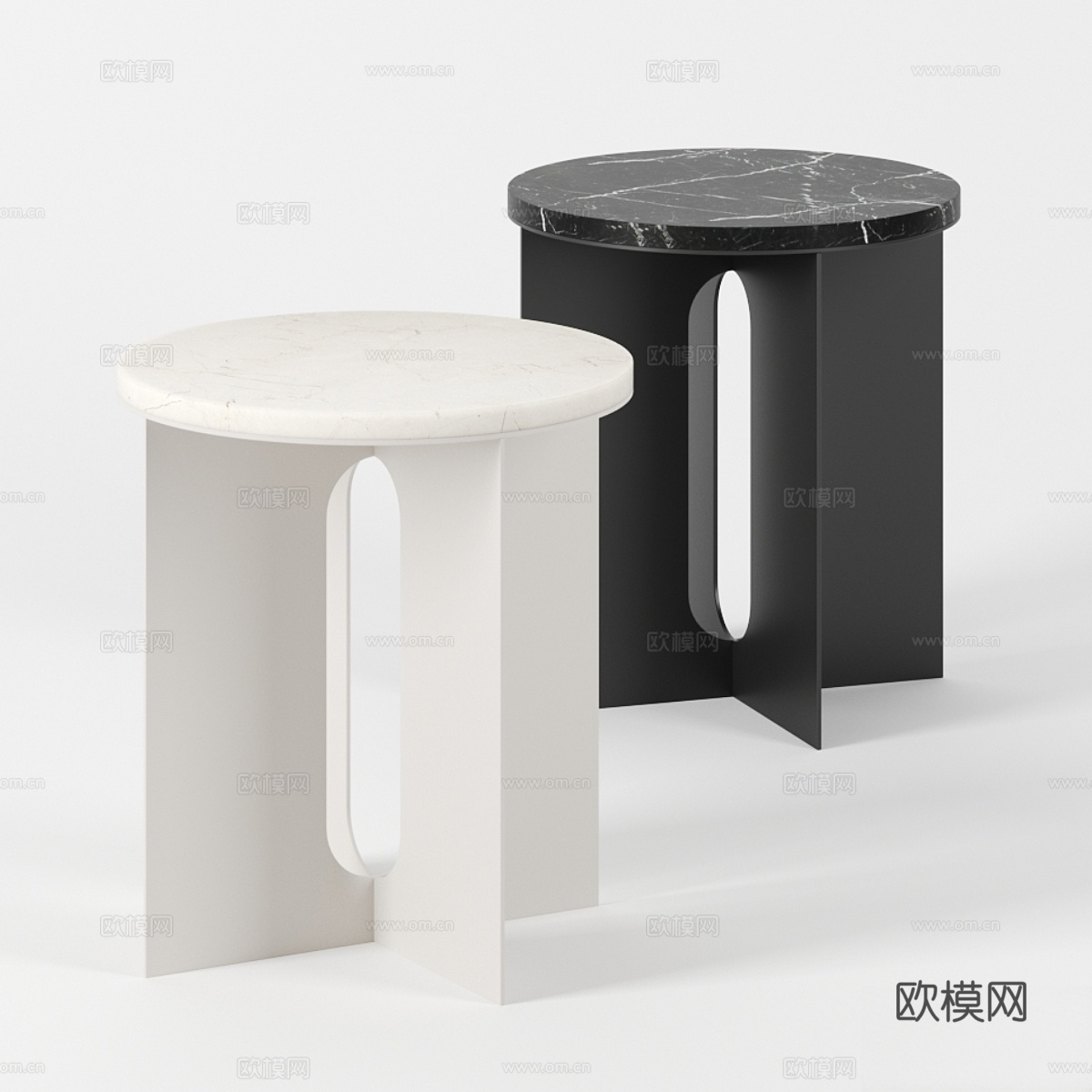 Menu品牌中性风格边几3d模型