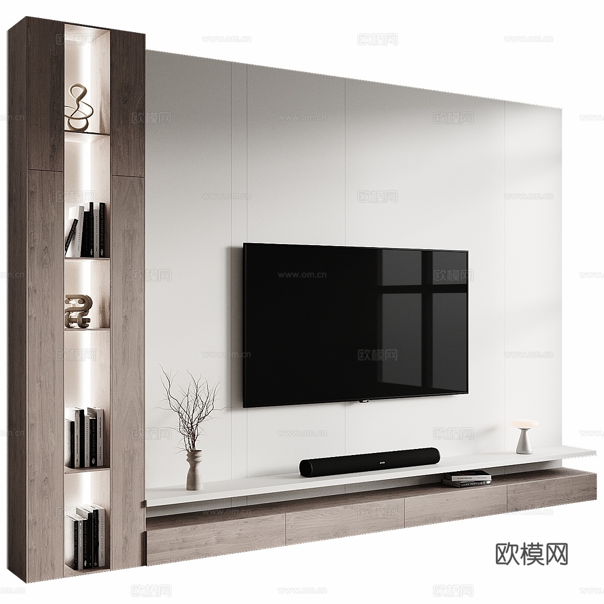 电视墙 2983d模型