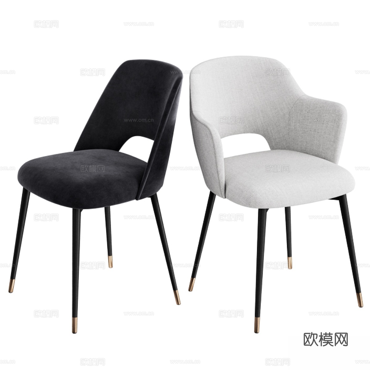 Coco Republic Eva 餐椅3d模型