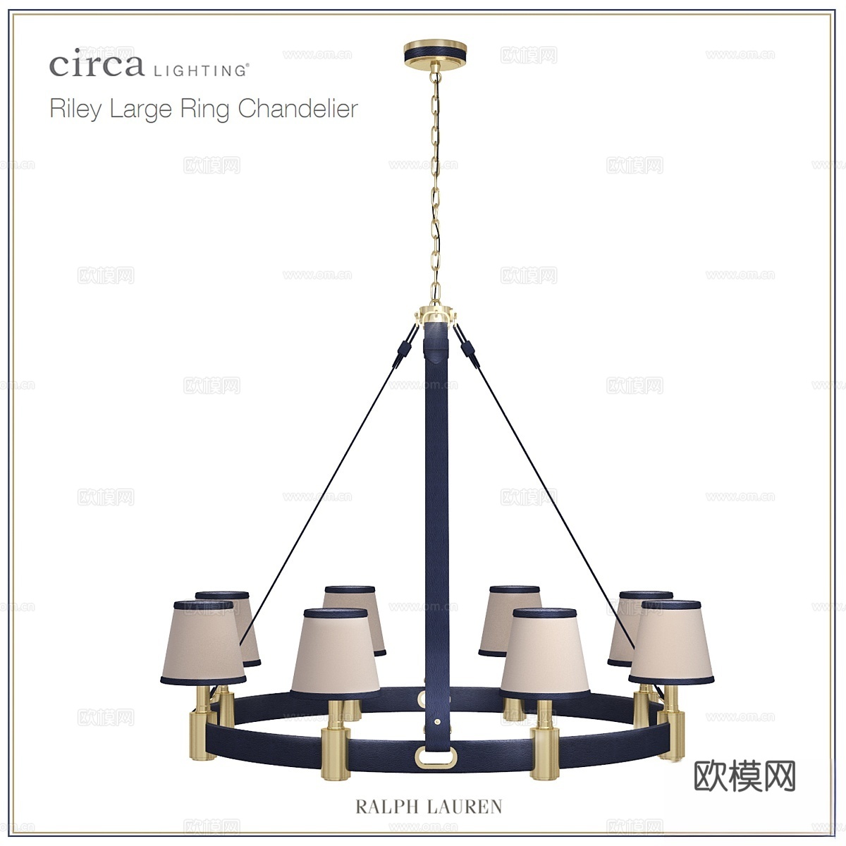 Riley 大型环形吊灯，由 RALPH LAUREN 设计3d模型