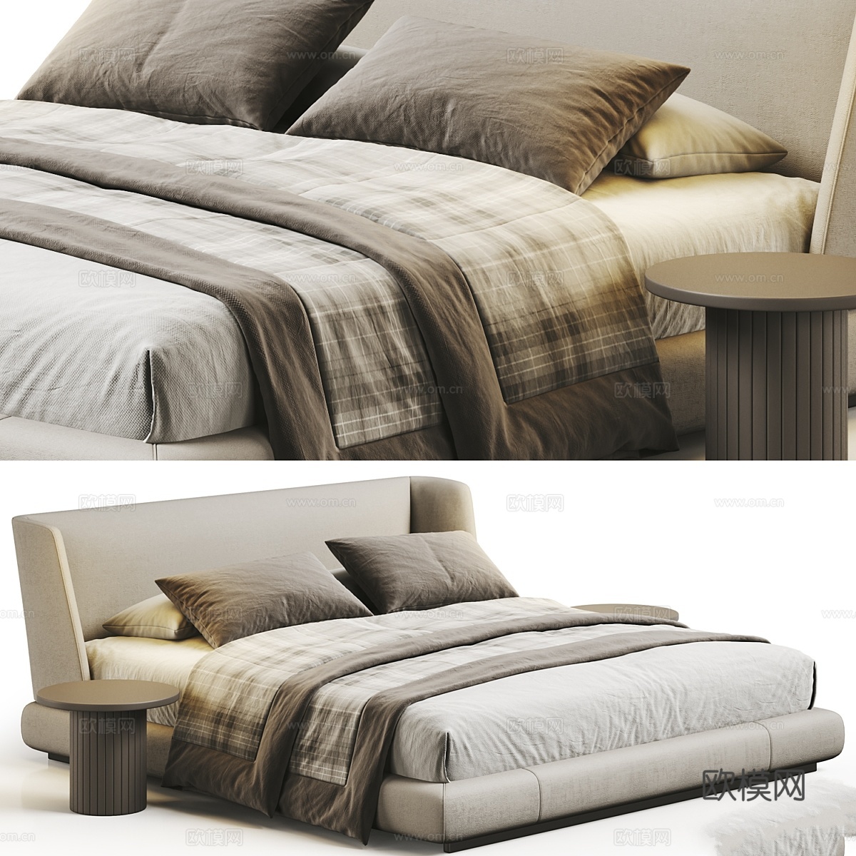 Minotti Reeves床3d模型