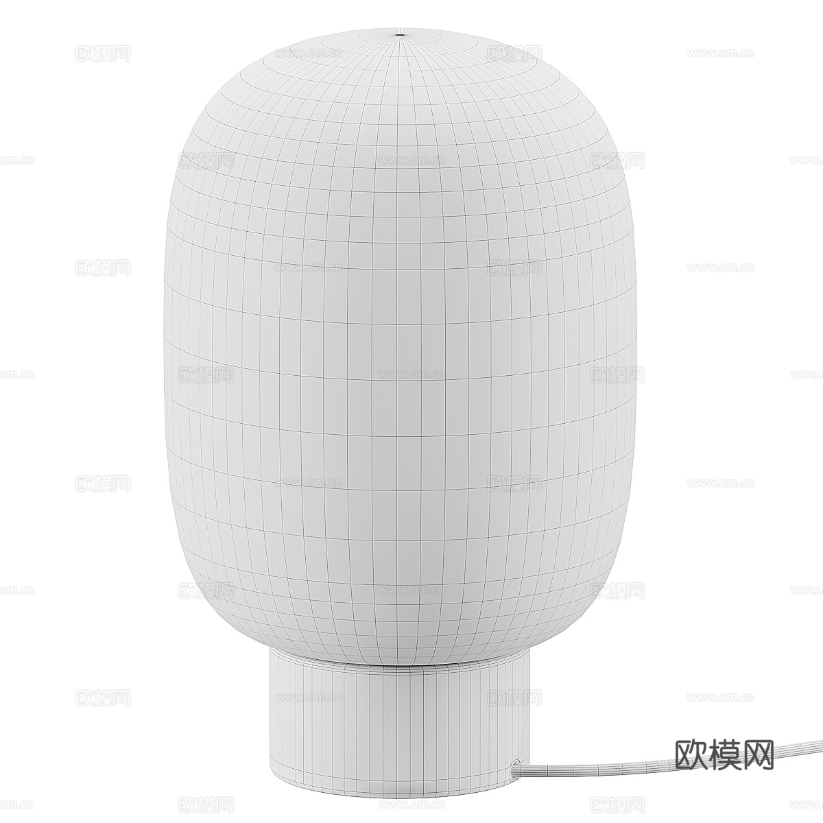 现代意式极简金属玻璃装饰台灯3d模型