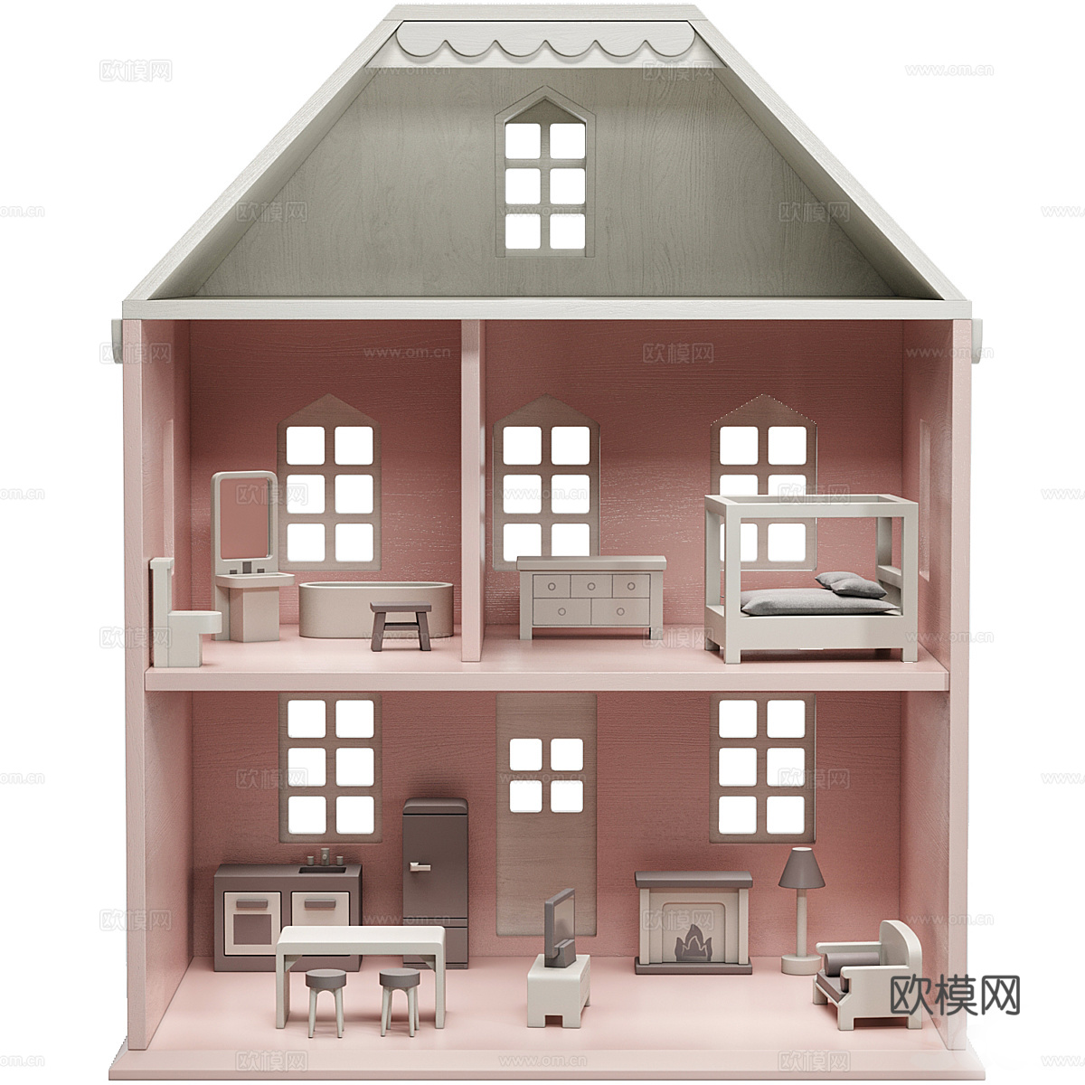 现代儿童玩具屋3d模型