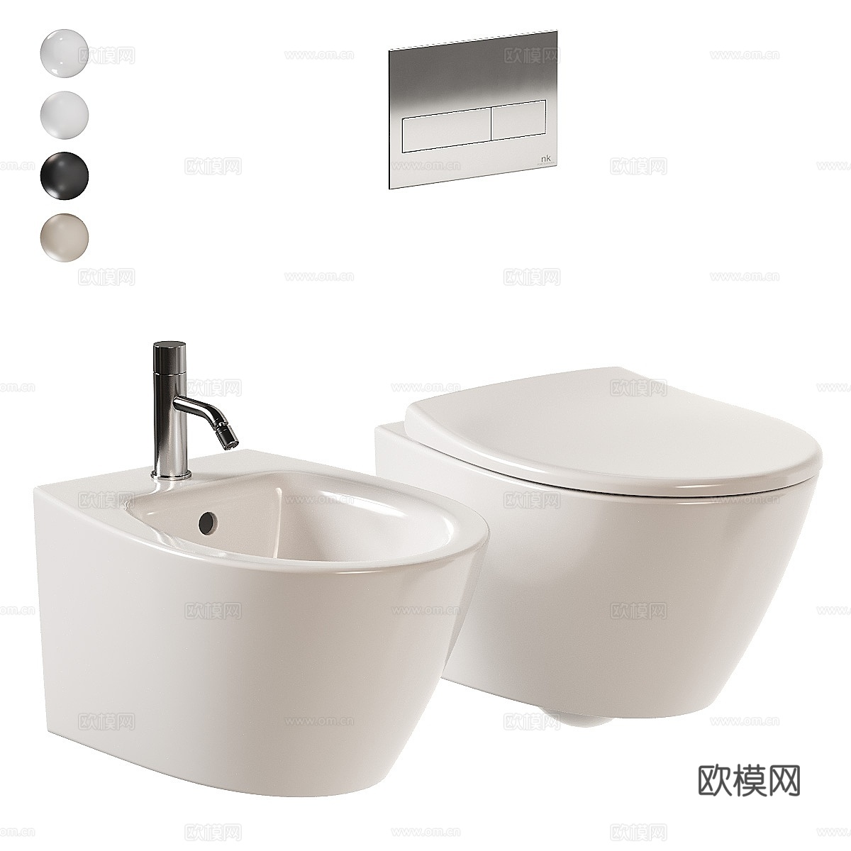 GSI Ceramica Modo 壁挂式马桶3d模型