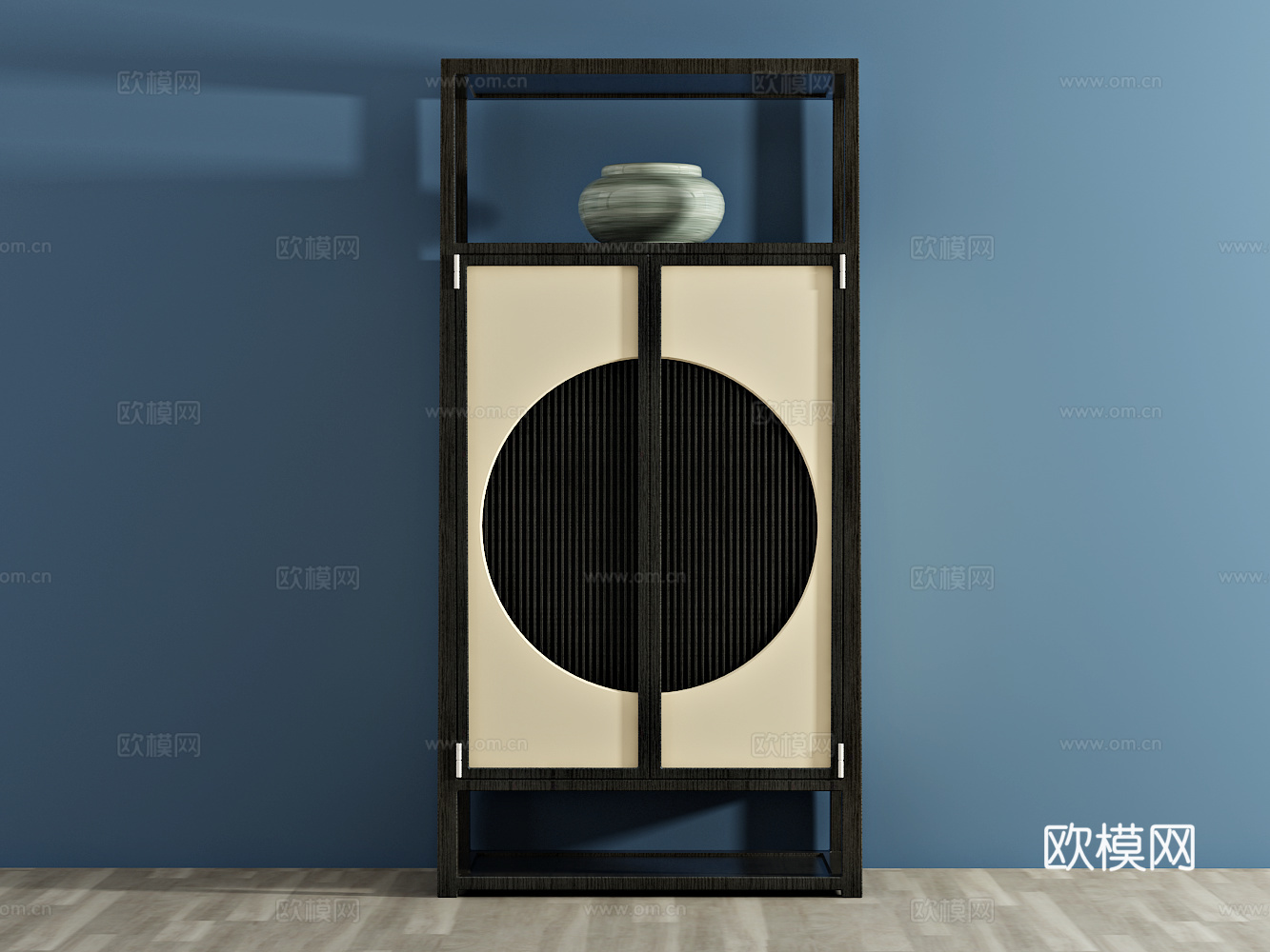 新中式橱柜 装饰柜 边柜3d模型