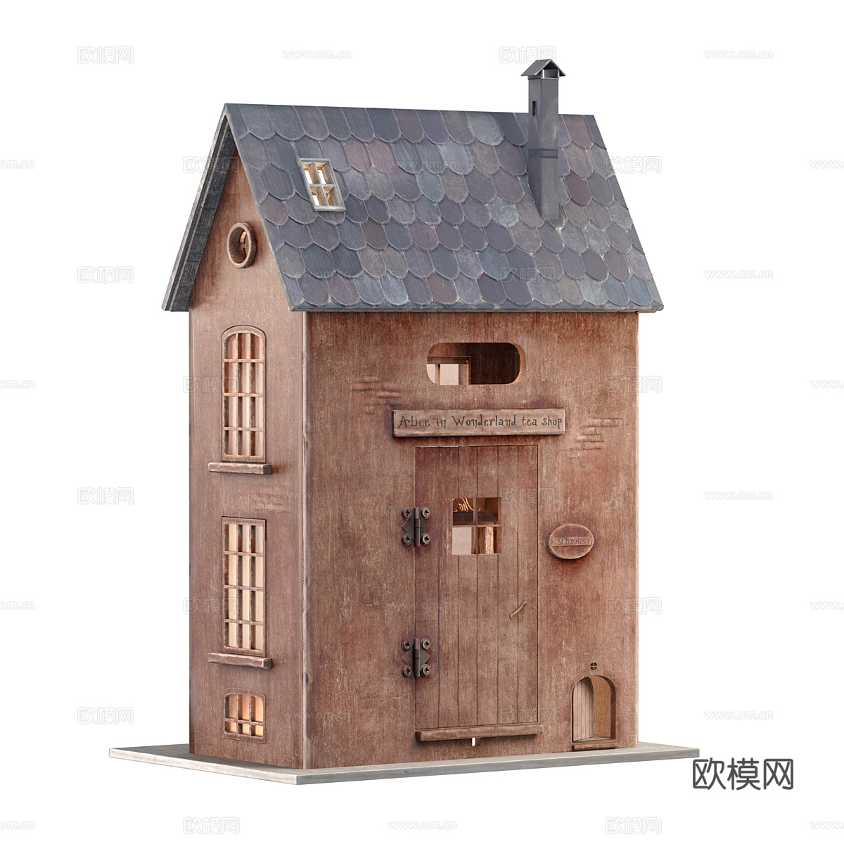 美式儿童玩具屋3d模型