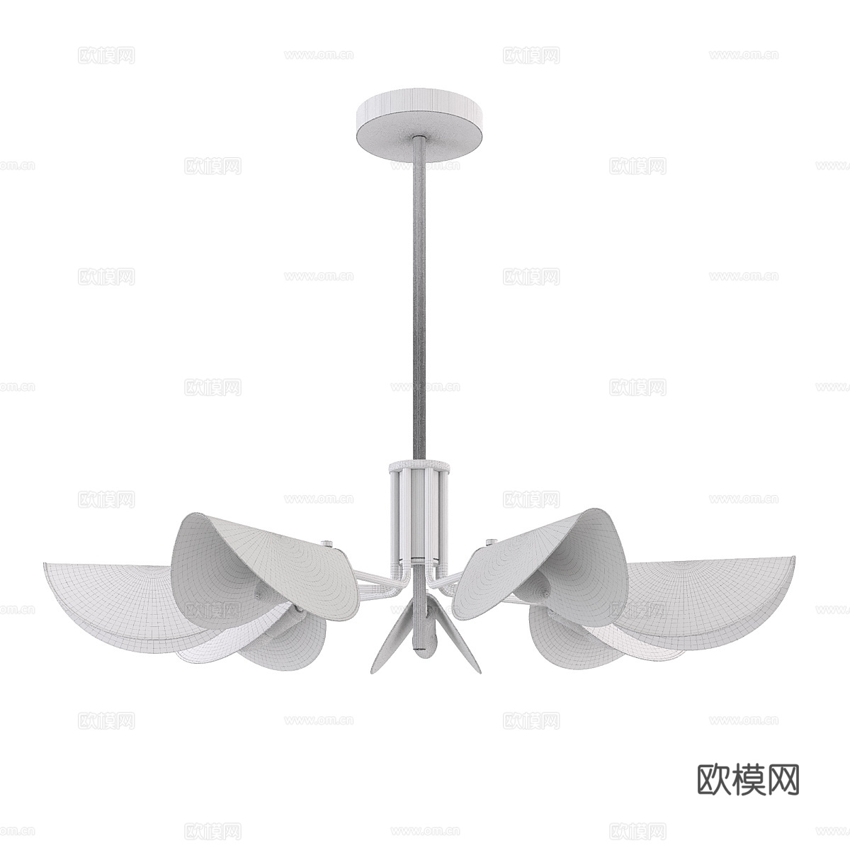 新中式轻奢装饰吊灯3d模型
