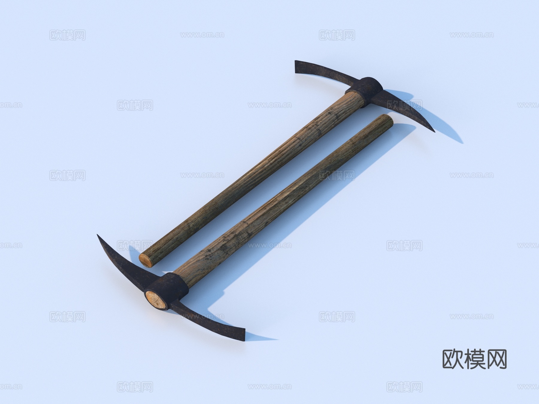 铁锹 铁镐 锄头 农具su模型