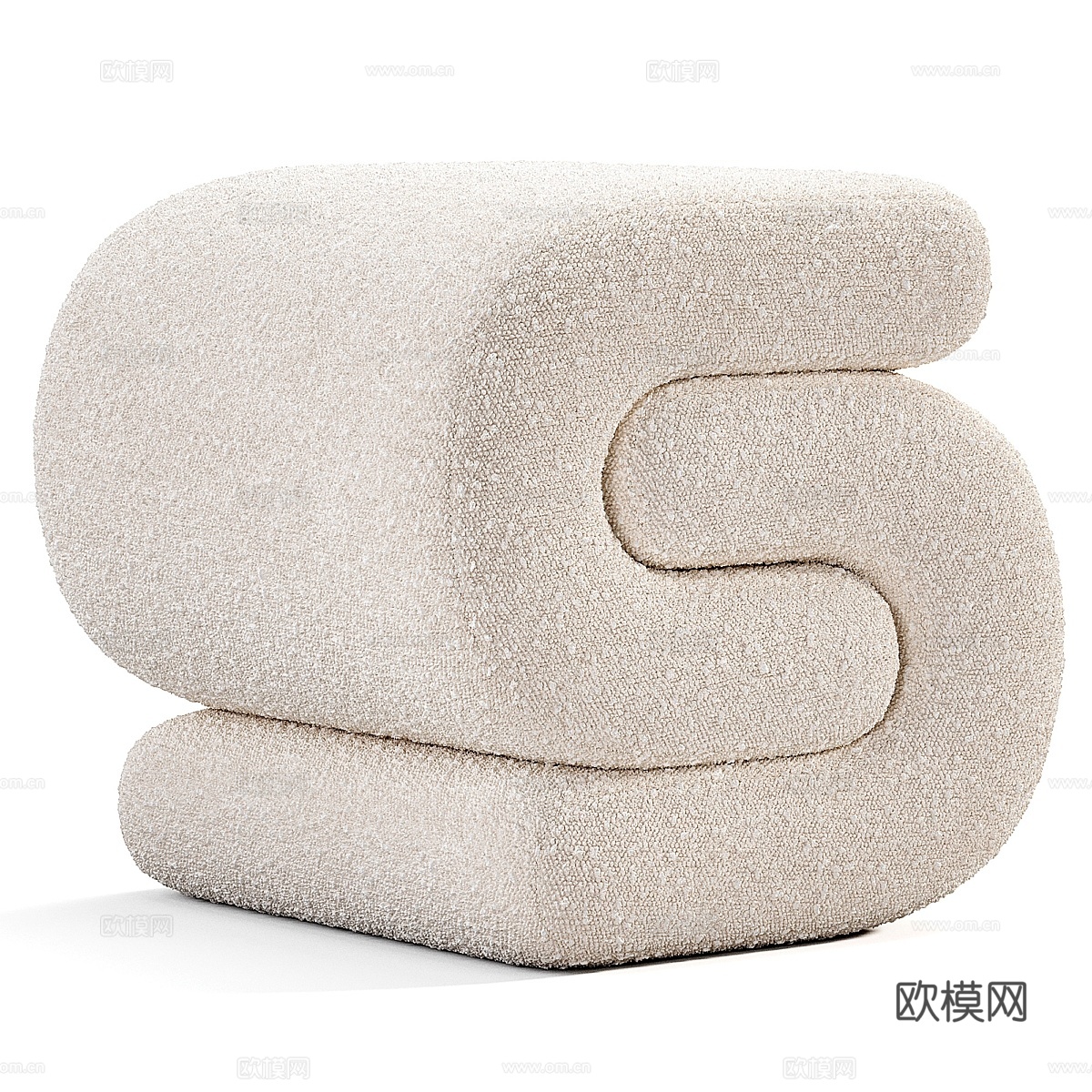 Jaszlyn 软垫脚凳3d模型